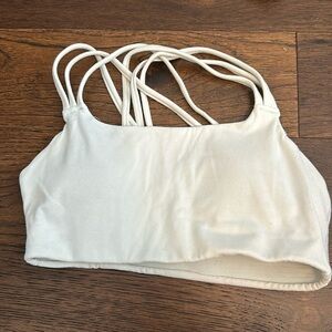 White Athleta sports bra